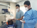 استقرار کلینیک سیار دندانپزشکی معاونت بهداشت استان در اردوی جهادی شهرستان خمین