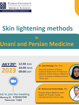 skin lightening methods in Unani and Persian Medicine